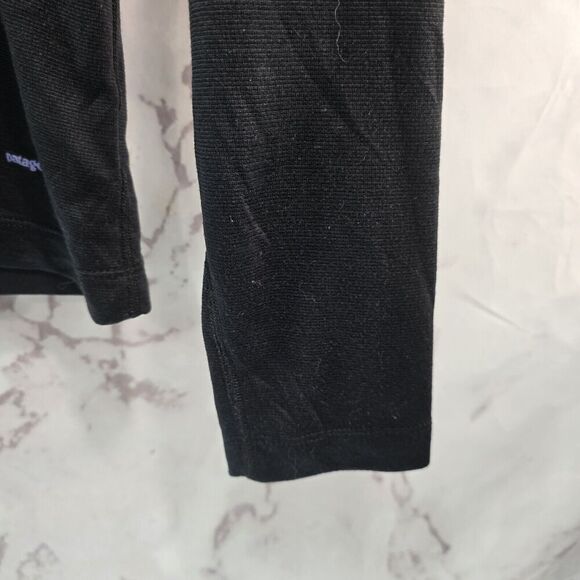 Patagonia Shirt Womens Small Black Long Sleeve Capilene Tech Active Crop - Picture 4 of 9